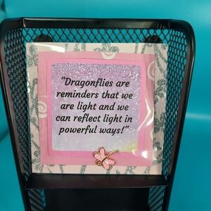 Handmade Inspirational Quotes with Charm! Nursing Home Crafts! Dragonfly